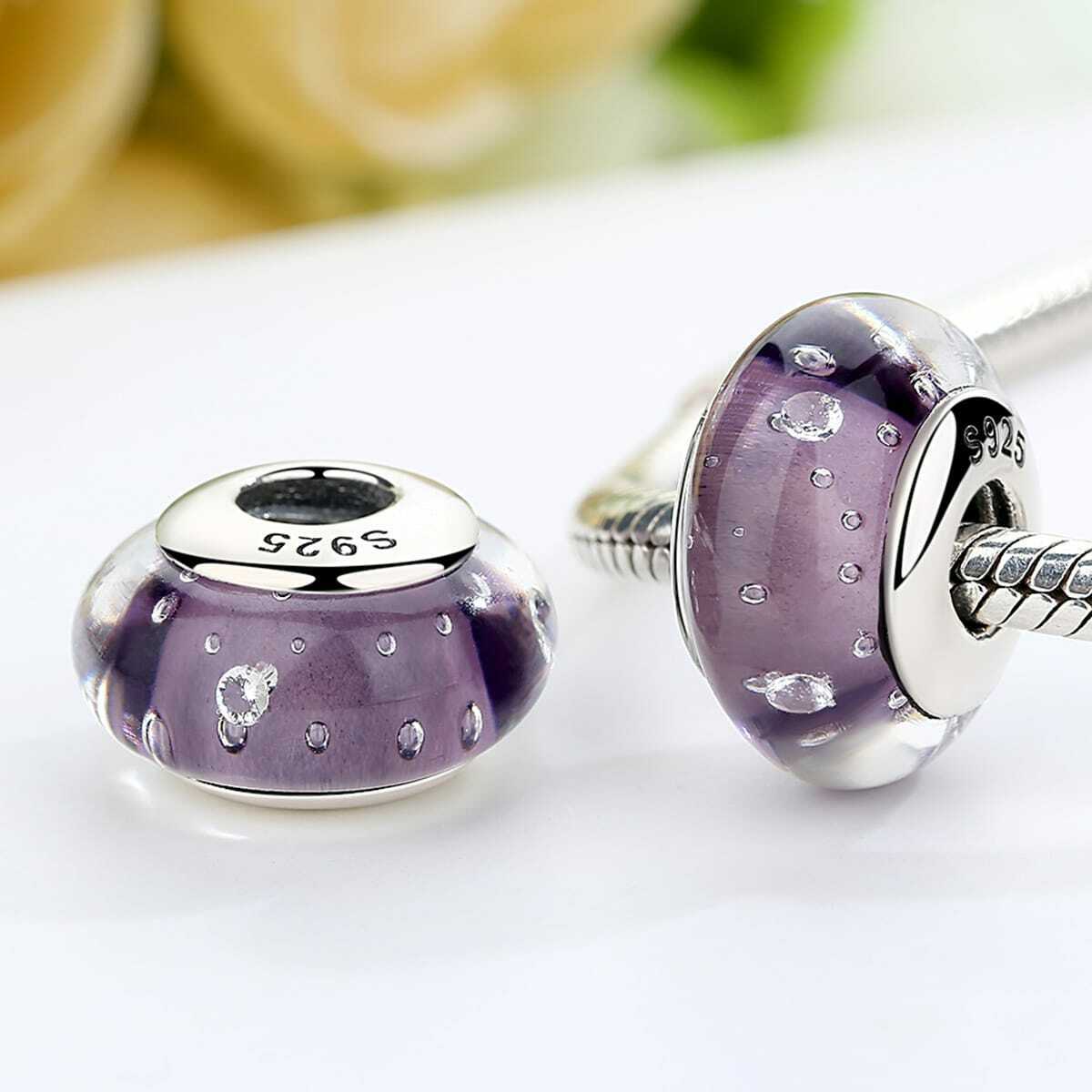 Violet Murano Glass Charm