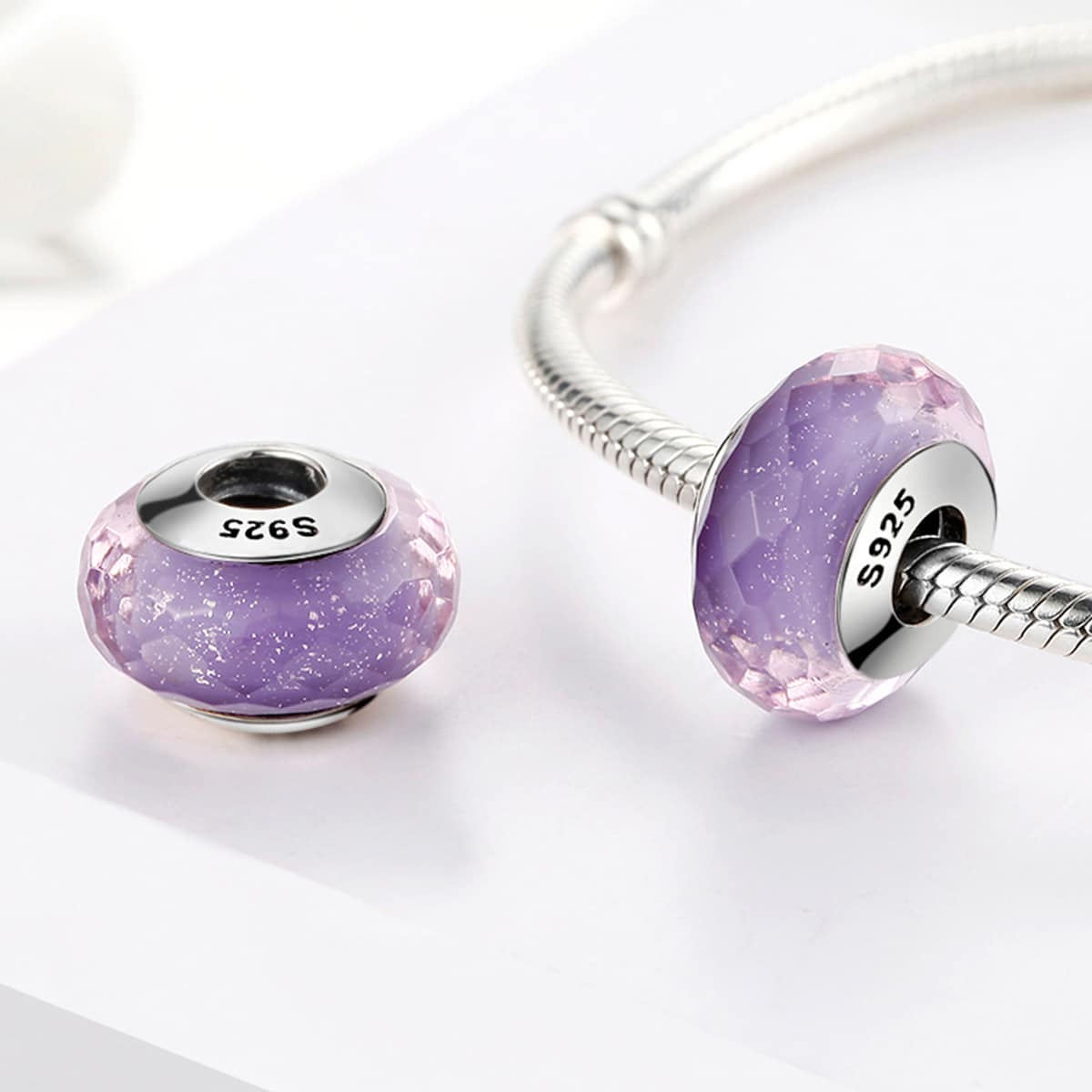 Purple Murano Glass Charm