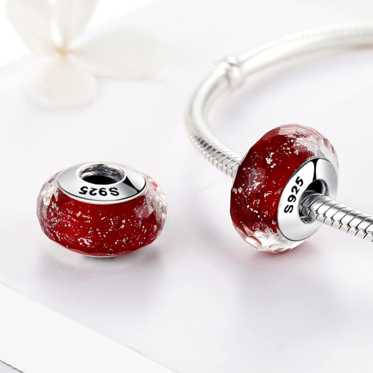 Red Murano Glass Charm