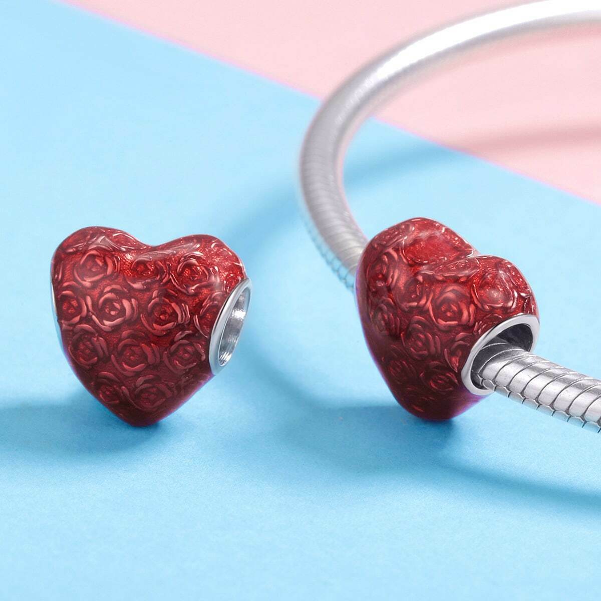 Heart of Roses Charm