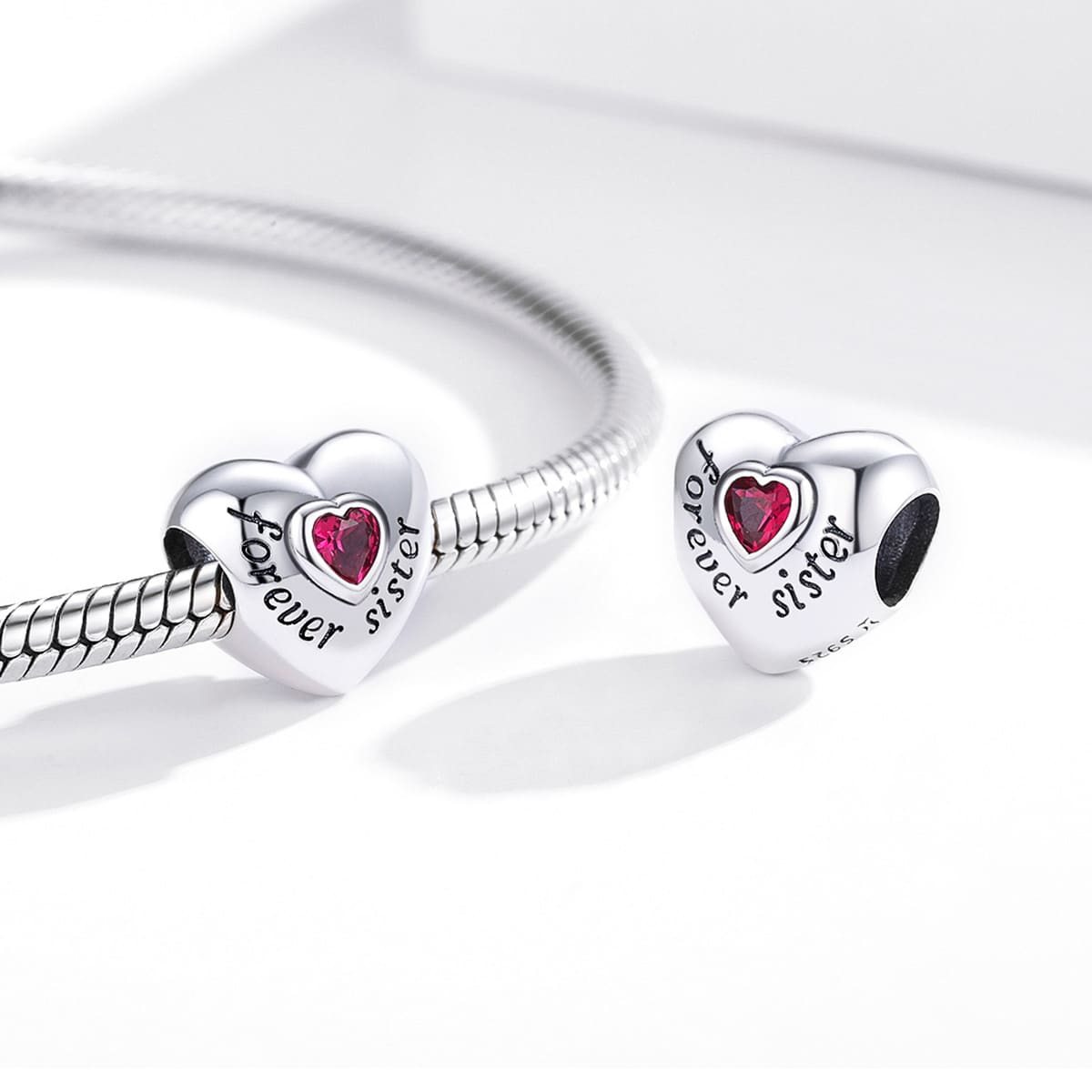 Forever Sister Heart Charm