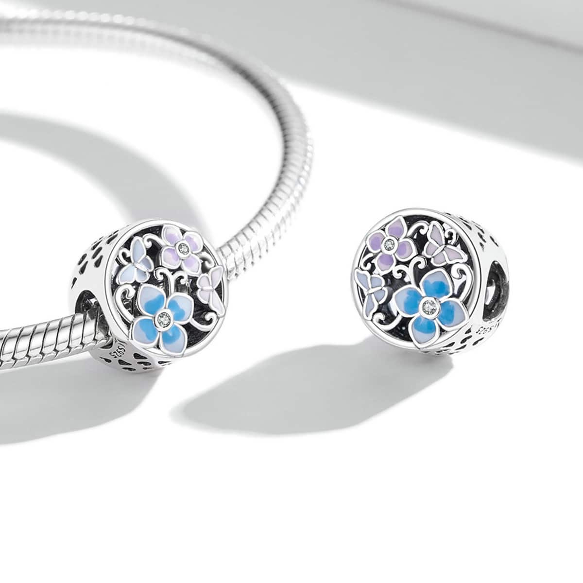 Flower & Butterfly Charm