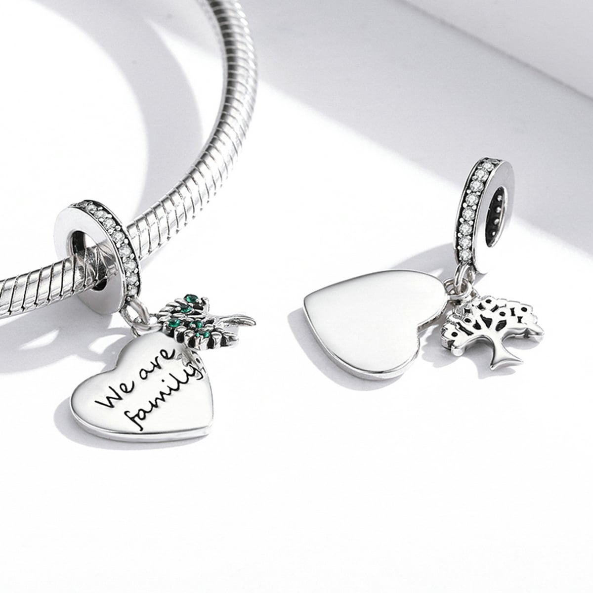 Tree & Heart Dangling Charm