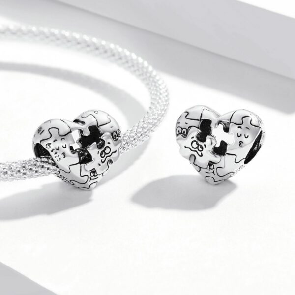 Heart Jigsaw Puzzle Charm - Image 2