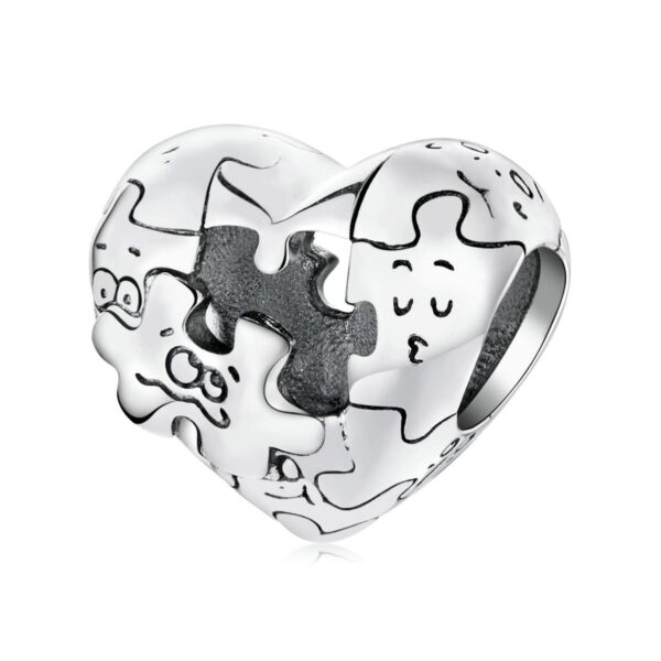 Heart Jigsaw Puzzle Charm