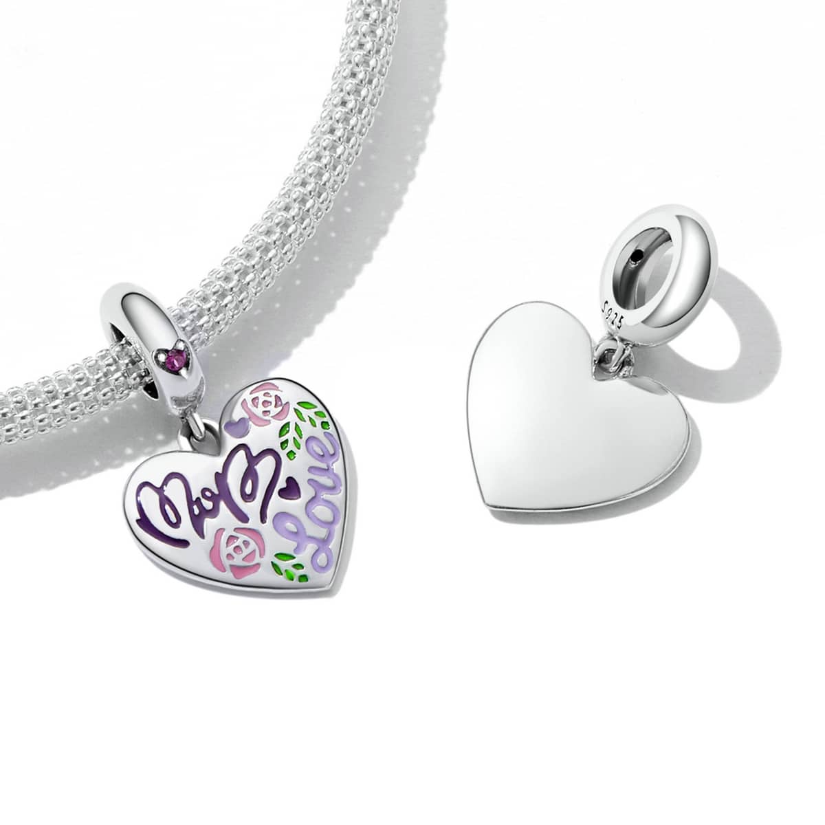 Mother's Day - Heart Doodle Dangling Charm