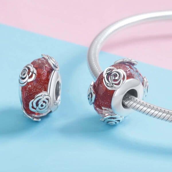 Rose Murano Glass Charm - Image 2