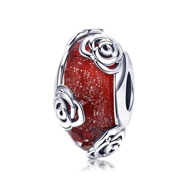 Rose Murano Glass Charm