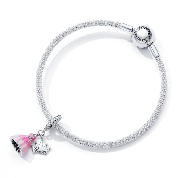 Princess Dress & Crown Dangling Charm - Image 3