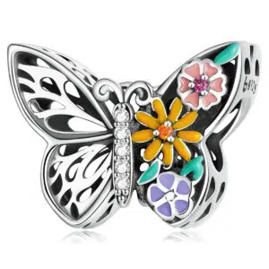 Flower Butterfly Charm