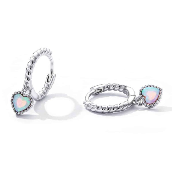 Opal Heart Ear Buckles - Image 2