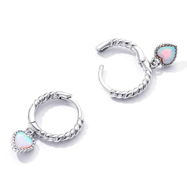 Opal Heart Ear Buckles - Image 4