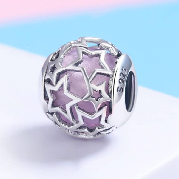 Shining Stars Glass Charm - Purple - Image 4