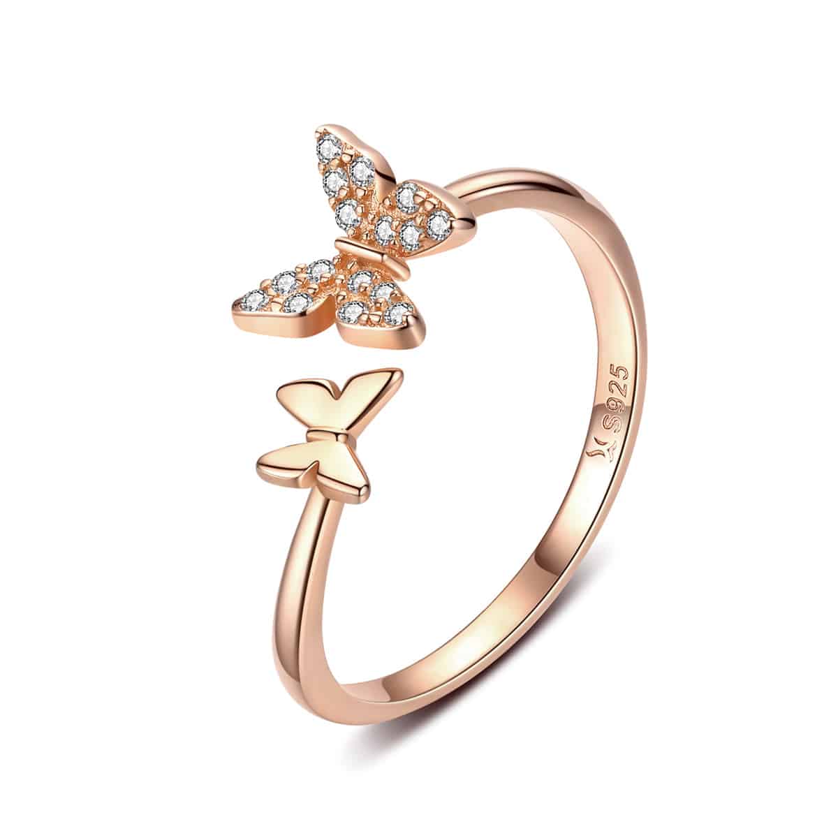 Dancing Butterflies Ring (Rose Gold)