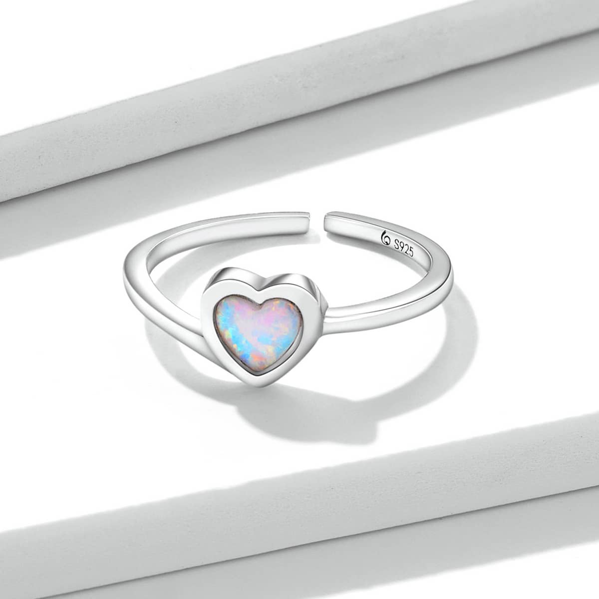 Opal Heart Ring