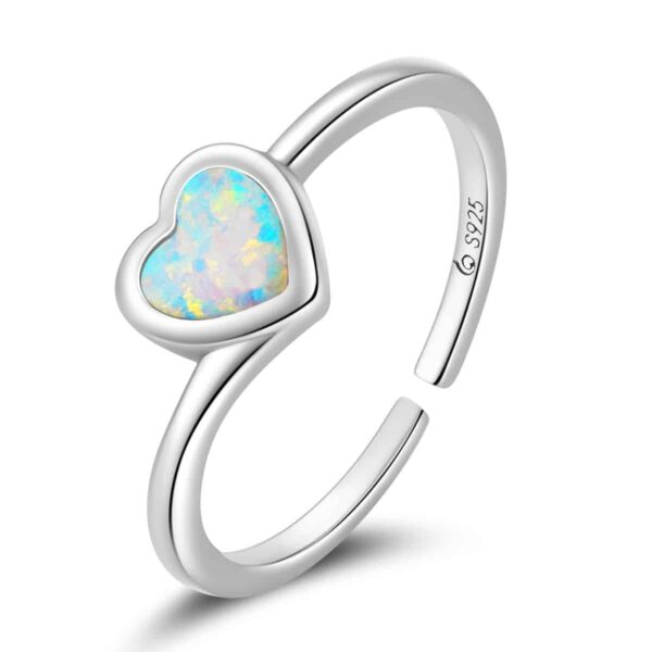 Opal Heart Ring