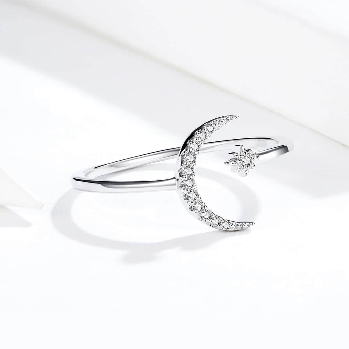 Moon & Star Ring