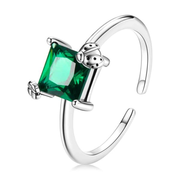 Green Square Ring