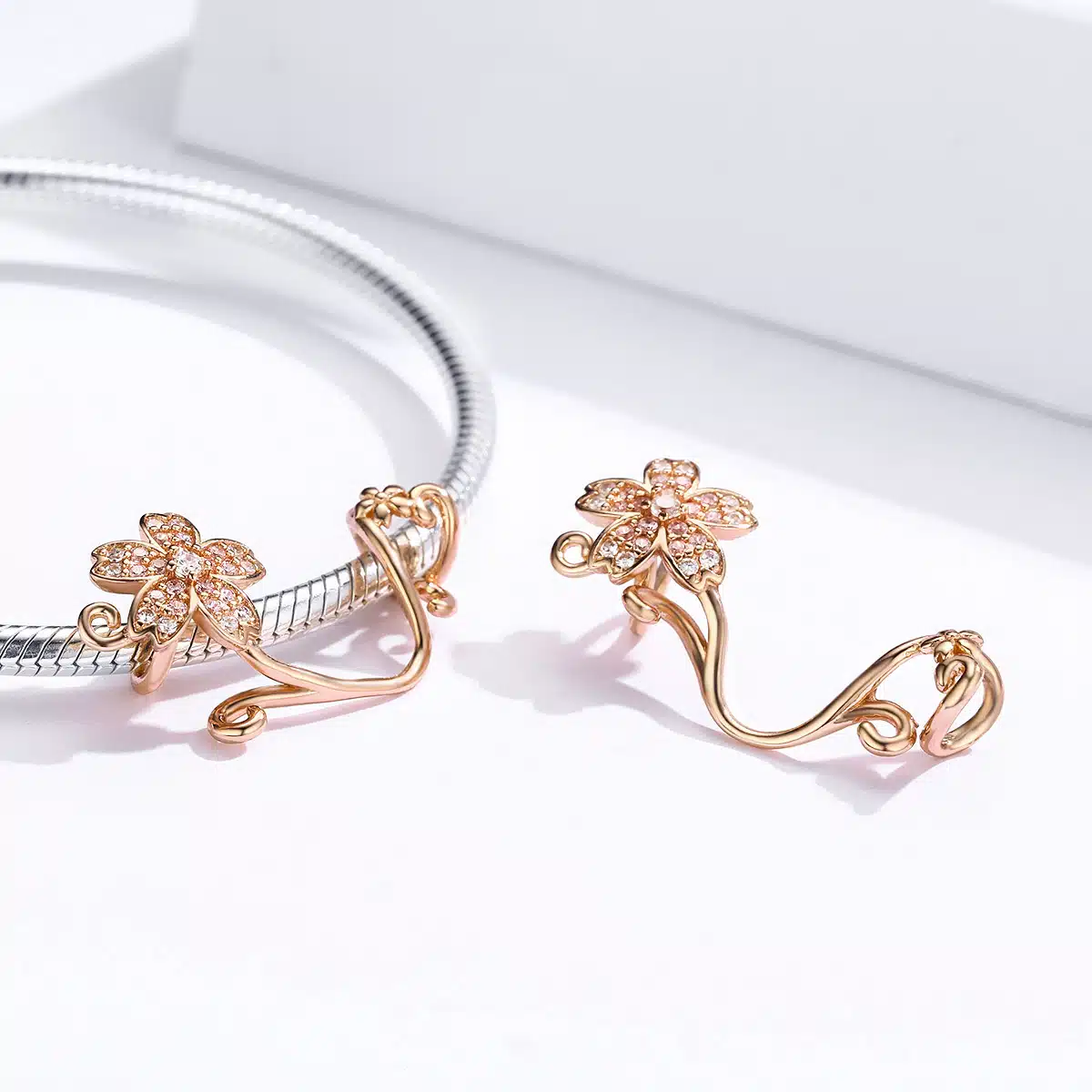 Sakura Flower Extended Charm (Rose Gold)