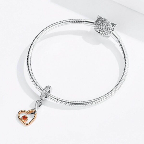 Heart Infinity Love Dangling Charm - Image 3