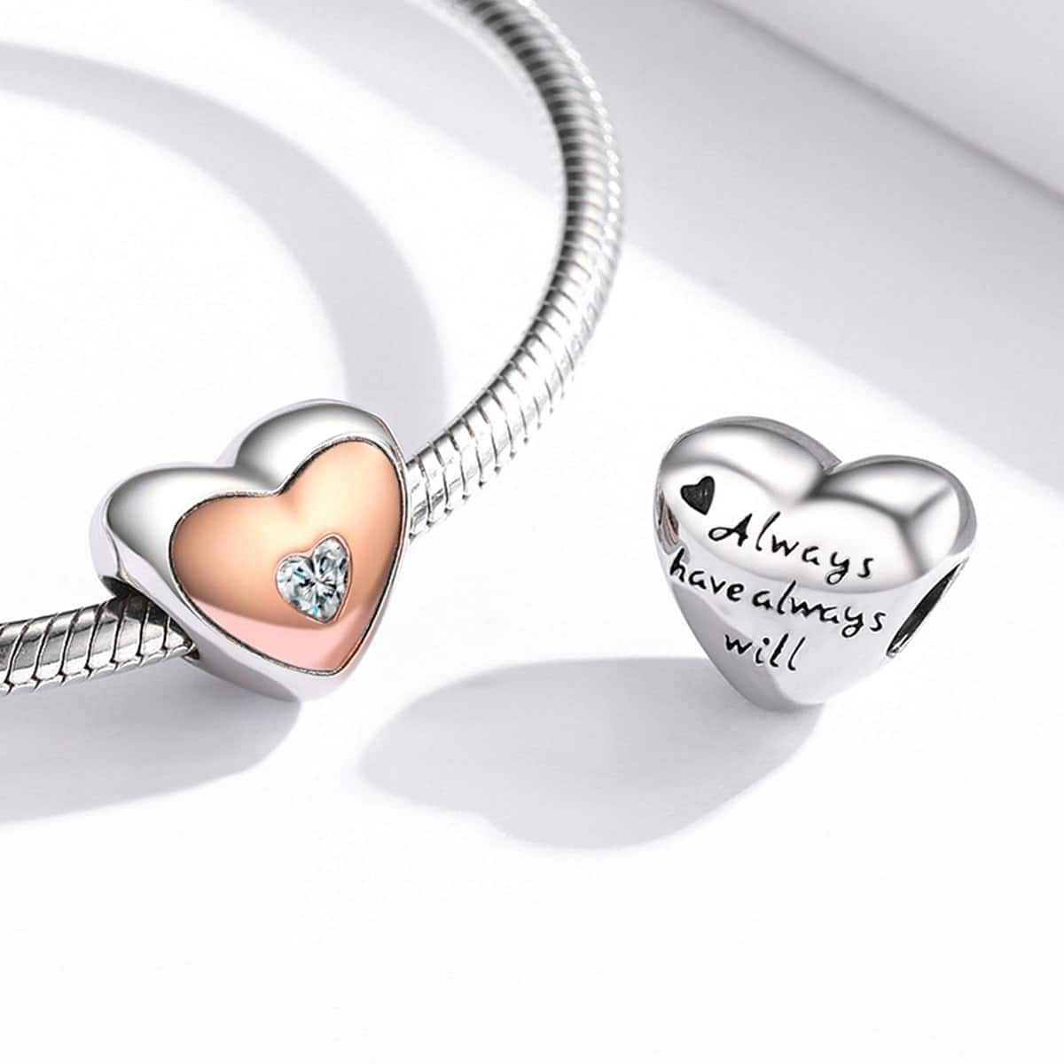 Two Color Heart Charm