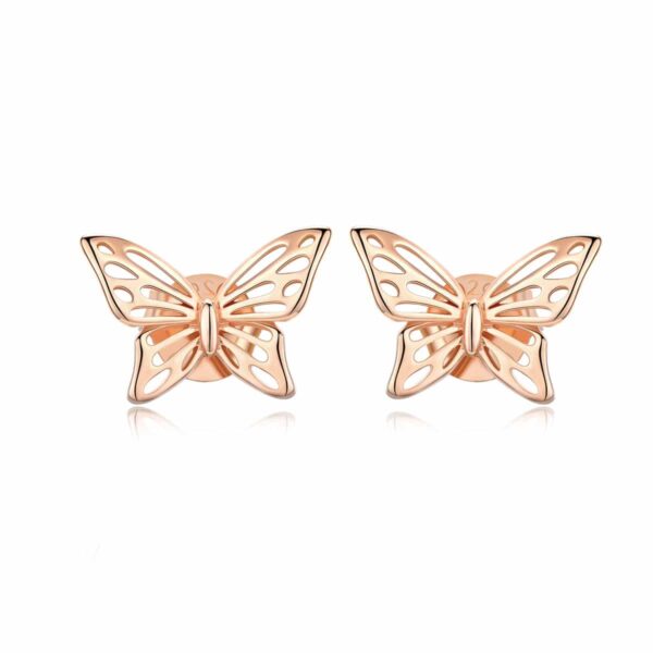 Butterfly Earrings (Rose Gold)