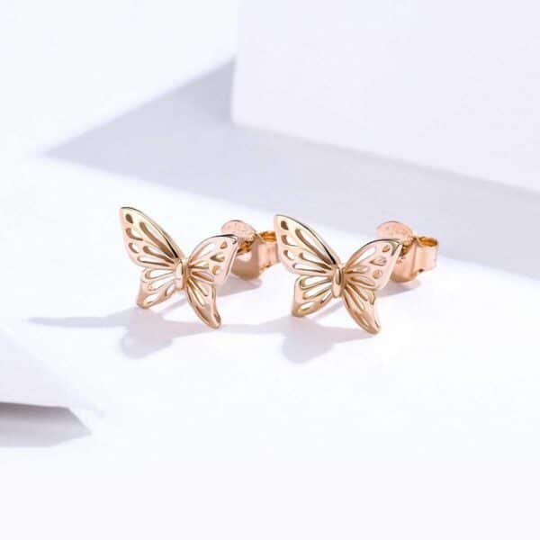 Butterfly Earrings (Rose Gold) - Image 3