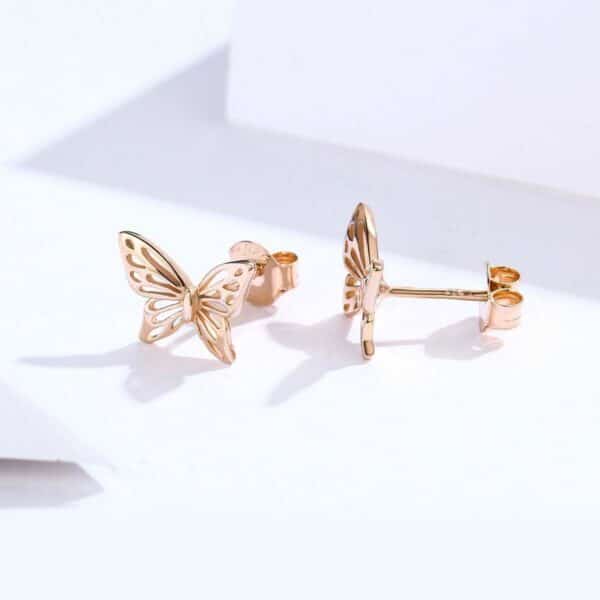 Butterfly Earrings (Rose Gold) - Image 2