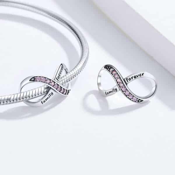 Family Forever Infinity Charm (Pink) - Image 2