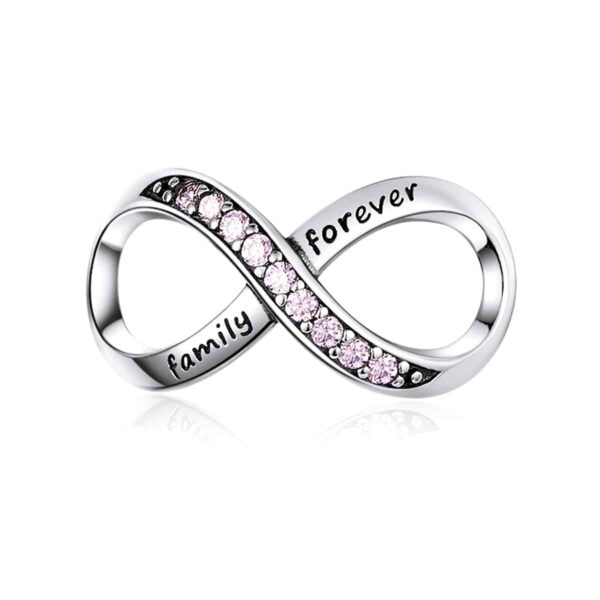 Family Forever Infinity Charm (Pink)