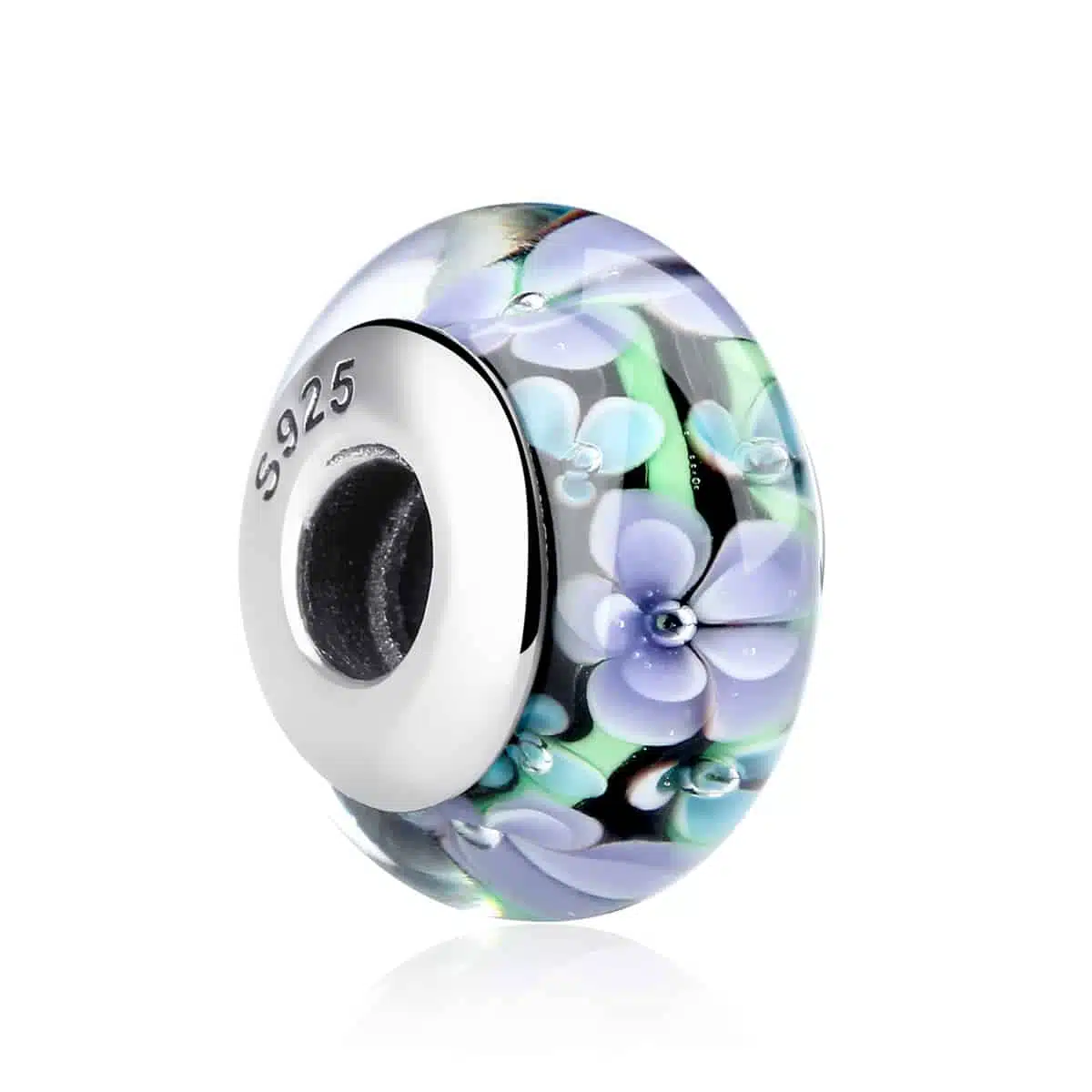 Night Garden Murano Glass Charm