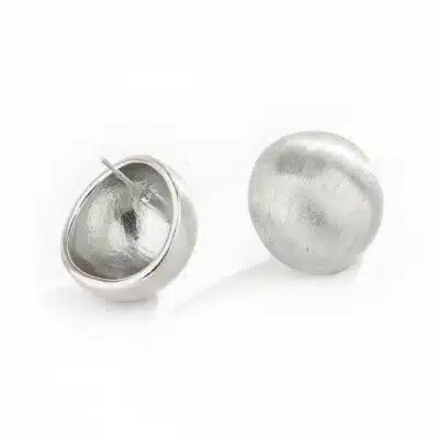 Brushed Large Sphere Earrings