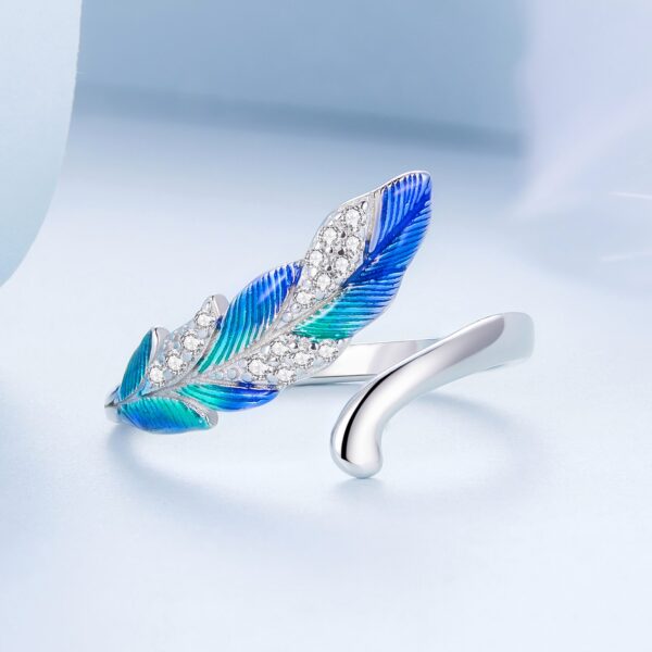 Blue Feather Ring - Image 2