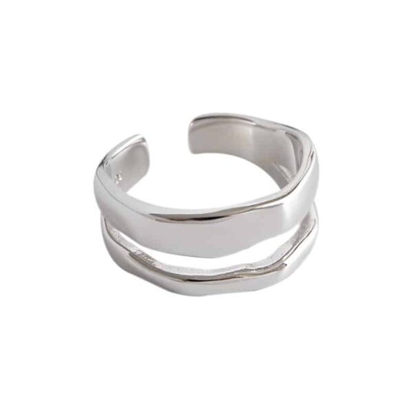 Irregular Double Line Ring