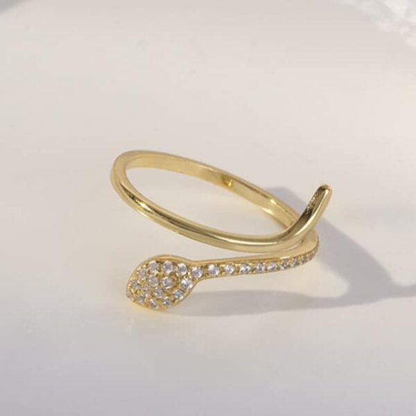 Shiny Snake Ring (Gold Plated) - Image 3