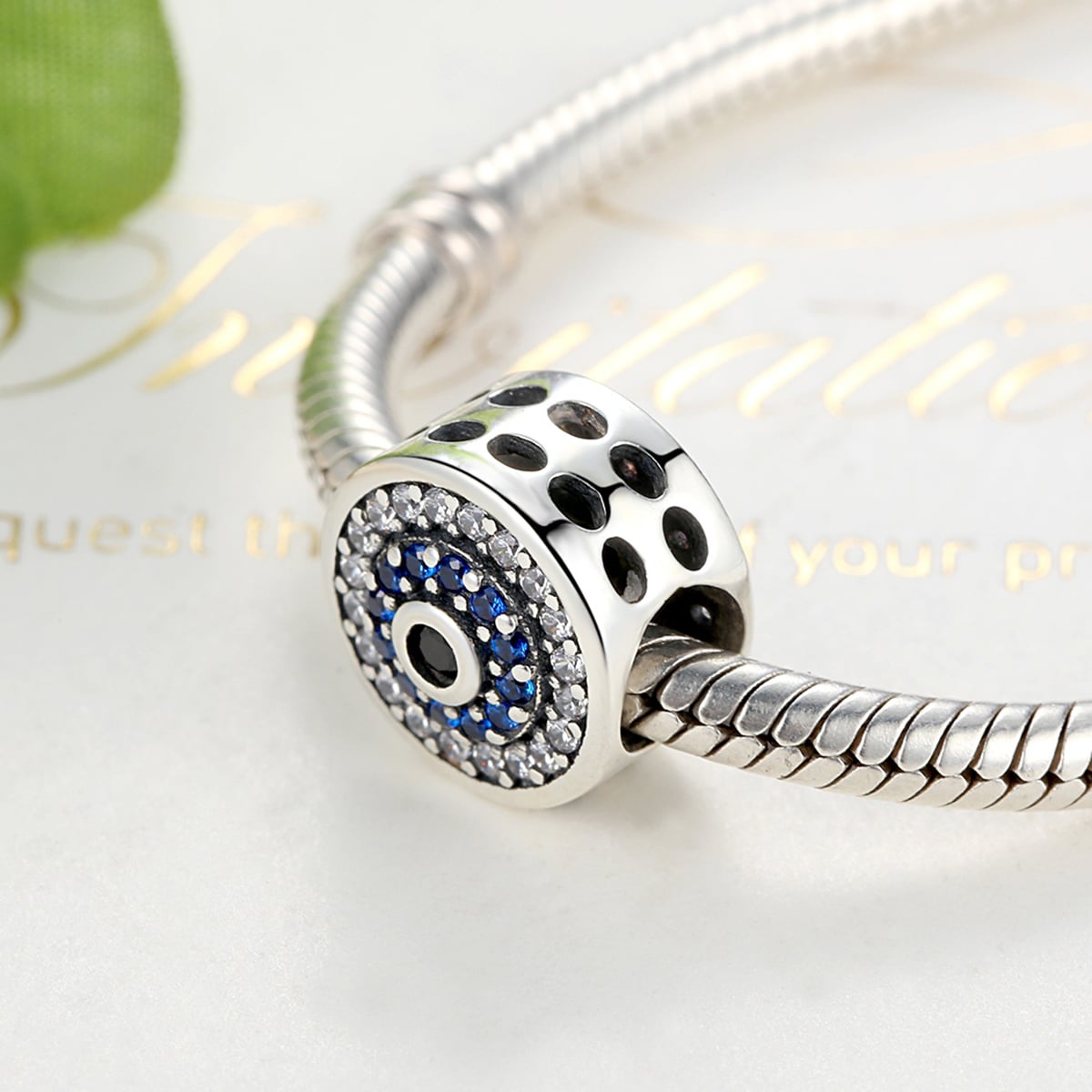 Blue Sparkle Eye Charm