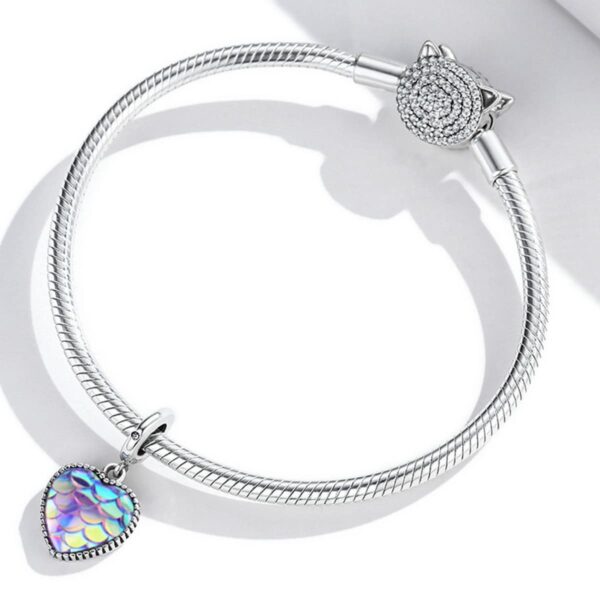 Fish Scale Heart Dangling Charm - Image 3