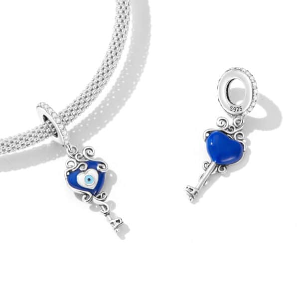 Blue Eye Key Dangling Charm - Image 2