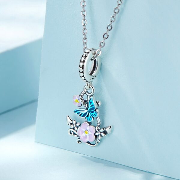 Flower & Anchor Dangling Charm - Image 3