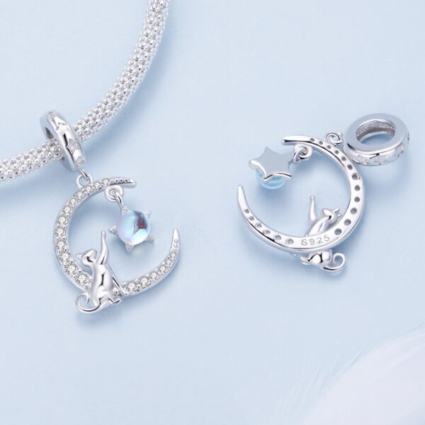 Moon & Cat Dangling Charm - Image 2