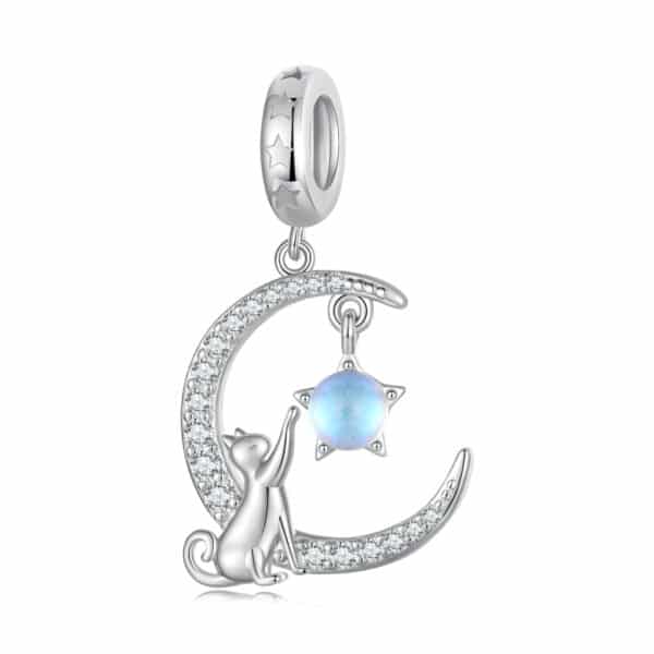 Moon & Cat Dangling Charm