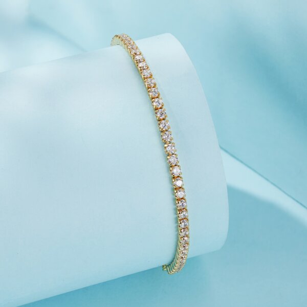 Sparkling Tennis Bracelet (Gold Plated) - Image 2