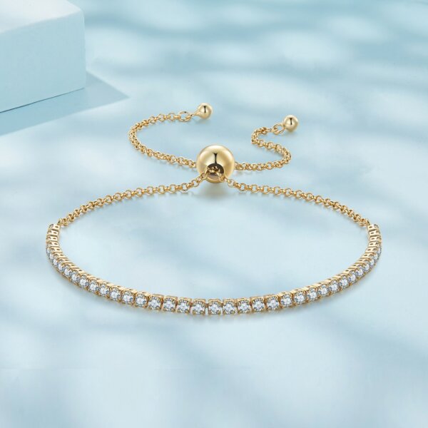 Sparkling Tennis Bracelet (Gold Plated) - Image 3