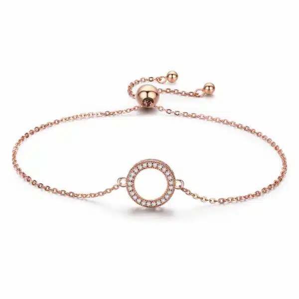 Halo Slider Bracelet (Rose Gold)