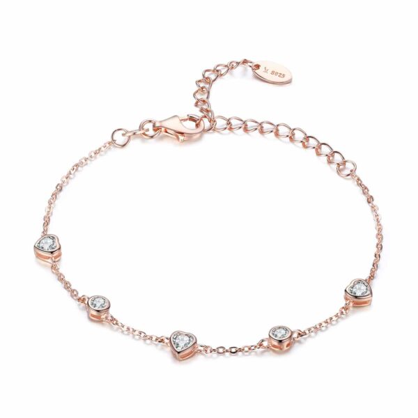 Five Clip Chain Bracelet (Rose Gold)