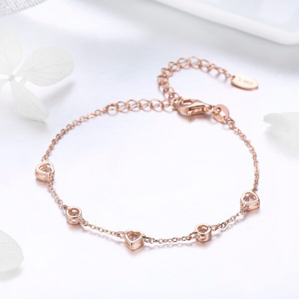 Five Clip Chain Bracelet (Rose Gold) - Image 2