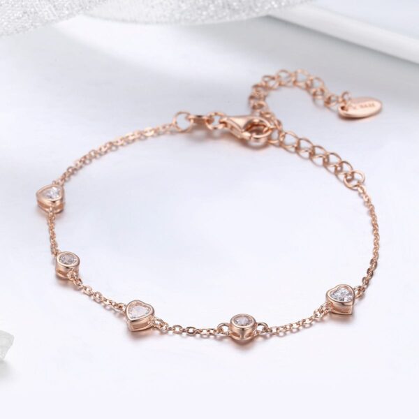 Five Clip Chain Bracelet (Rose Gold) - Image 4