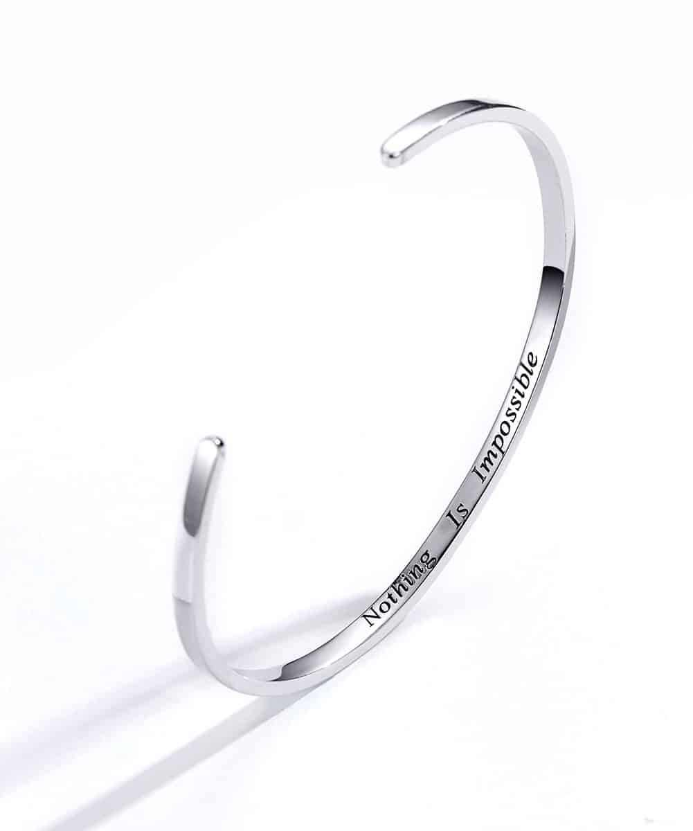 Nothing Is Impossible Open Cuff Bangle