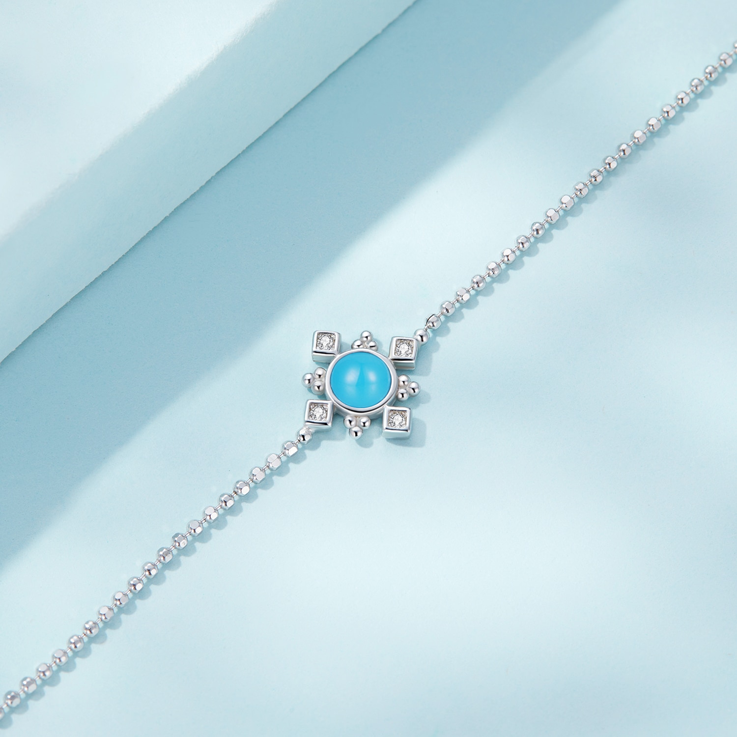 Turquoise Snowflake Bracelet