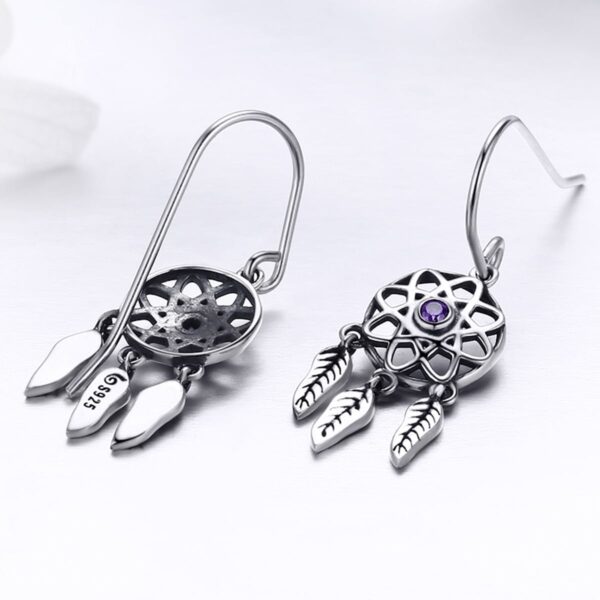 Dream Catcher Holder Drop Earrings - Image 4